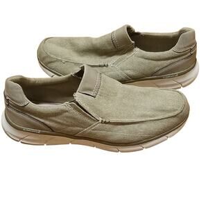 Day Five Men's Memory Foam Insole Casual Tan Comfy Canvas Slip-On Shoes Size 14